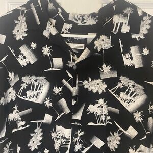 Original Use Button Front Shirt Golf Short‎ Sleeve Lightweight Black Mens Large